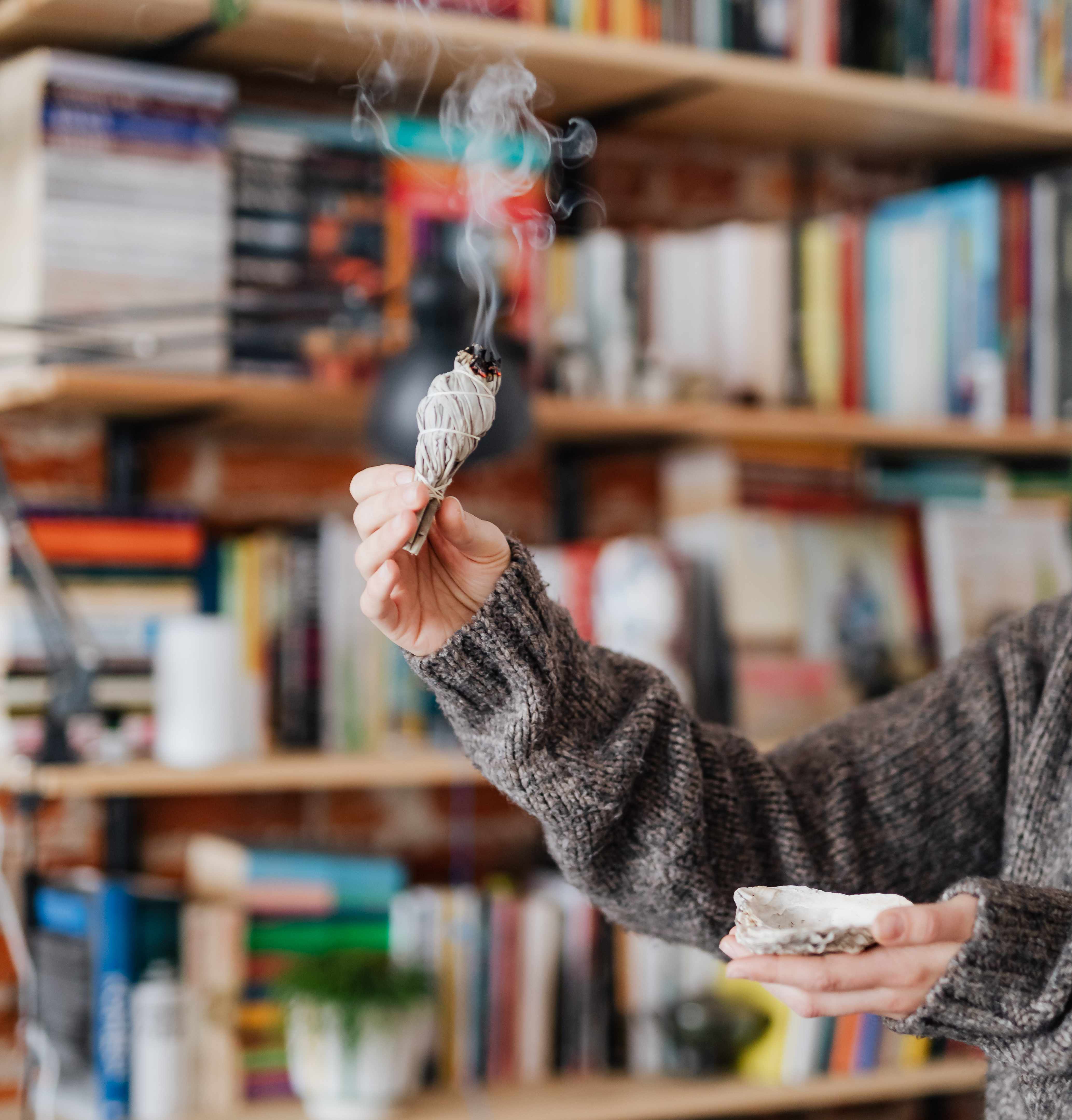 Clearing Energy In Home Using_Smudge Stick